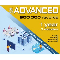 ADVANCED - 500K Records, 3 Sites, 1-Year All-Incluse Managed Web Scraping
