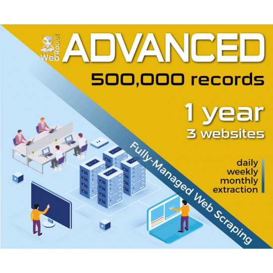 ADVANCED - 500K Records, 3 Sites, 1-Year All-Incluse Managed Web Scraping